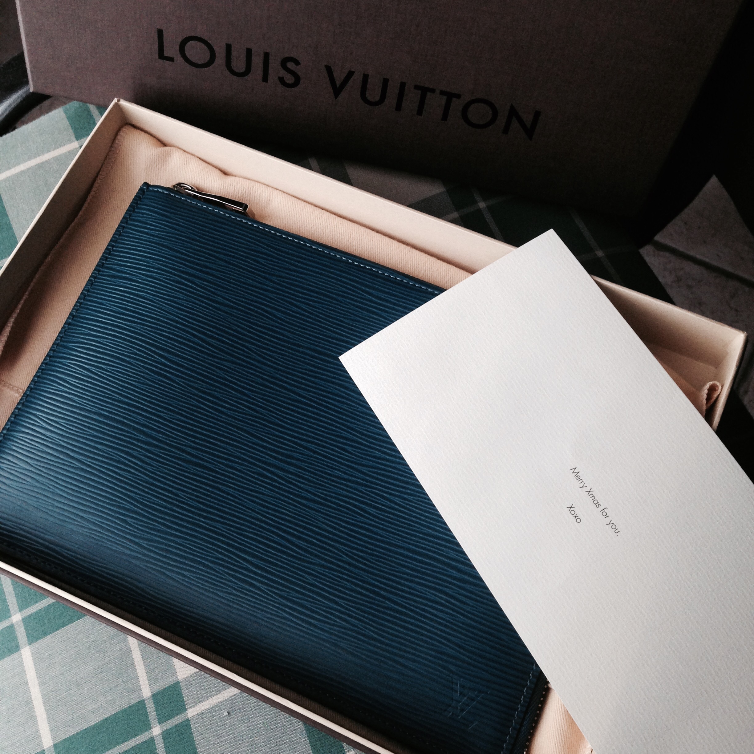 Louis Vuitton Pochette Jour initials EPI Leather GM Blue